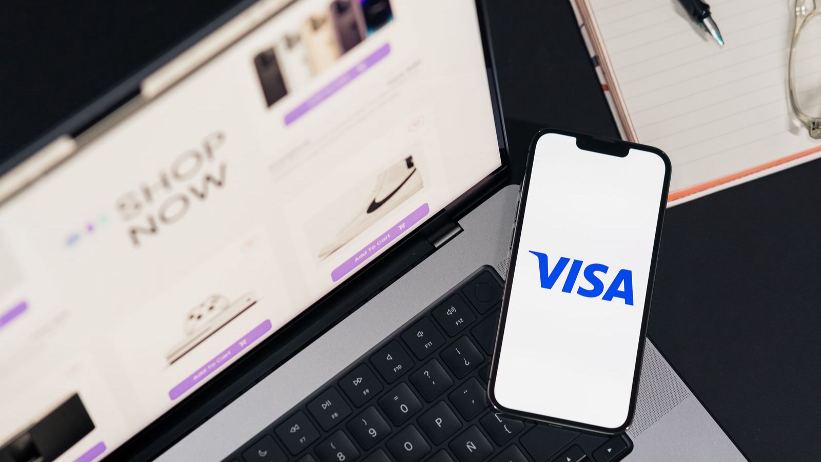 Payment Integration: From a Successful Response to a Verified Order Phone showing a Visa payment screen beside a laptop storefront