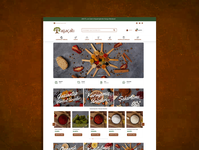 Ağaçaltı E-Ticaret Yazılımı